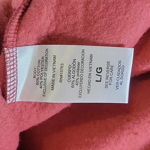 Champion Powerblend Crewneck Sweatshirt Pink Pullover Athletic Women's L - Picture 6 of 8